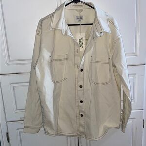 Ghanda Off-White Shirt Jacket